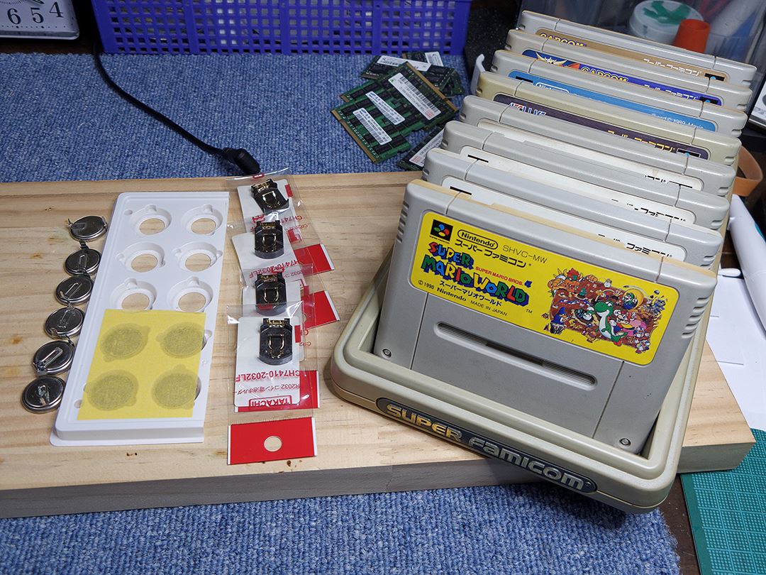 スーパーファミコン(SNES)ゲームカセットのバックアップボタン電池(バッテリー)交換方法 - 家電、ジャンク品、故障品、オーディオ、ハード